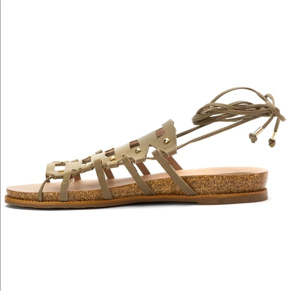 Anthropologie Leather Studded Lace Up Gladiator - Picture 8 of 14